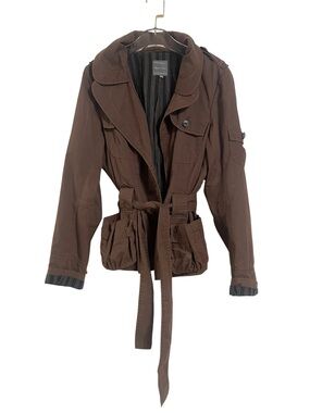 Marc Aurel Brown Utility Jacket with Waist Tie
